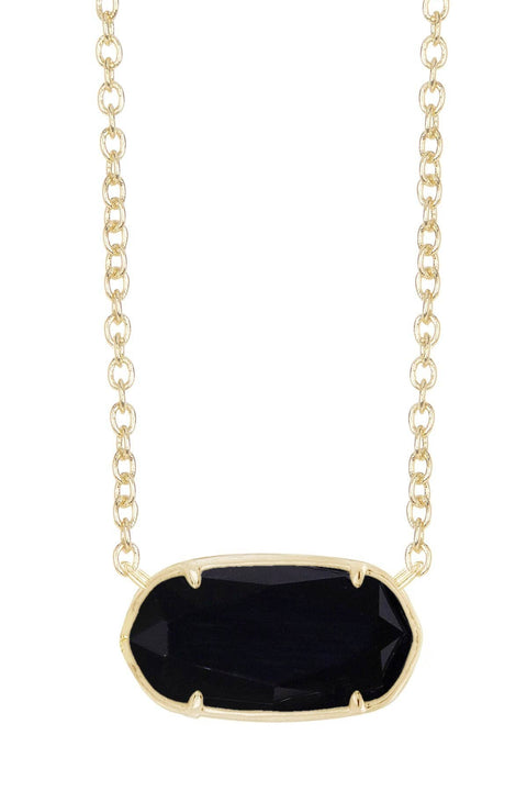 Black Onyx Pendant Necklace - GF