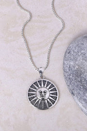 Aztec Sun Pendant Necklace - SF