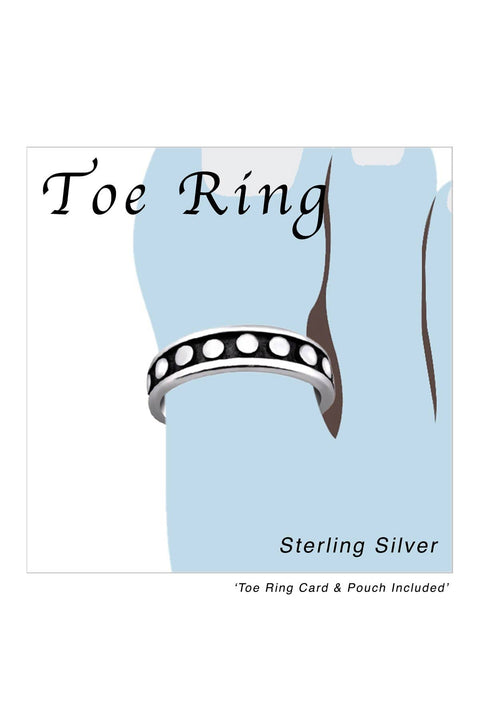 Sterling Silver Bali Style Adjustable Toe Ring - SS